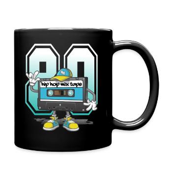 Hip_hop Mix Tape aus den 80er Jahren - Tasse einfarbig - Schwarz - Rechts