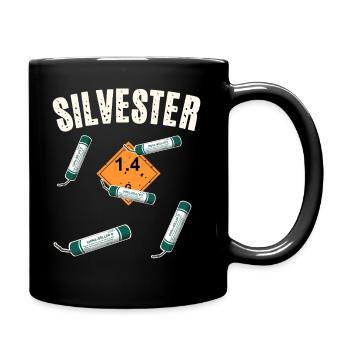 New Year's Eve fireworks - Full Colour Mug - black - Right