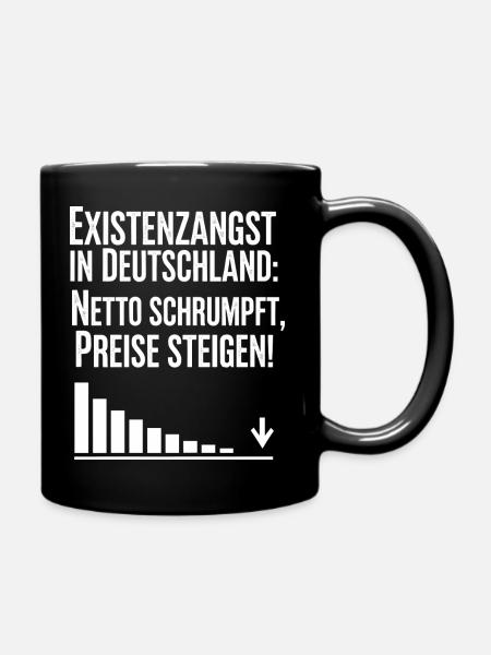 Existential fear in Germany - Full Colour Mug - black