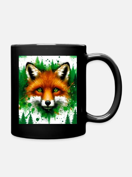 Fuchs - Tasse einfarbig - Schwarz