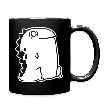 Dino Kawaii – Cute Dinosaur & Cartoon Style - Full Colour Mug - black - Right