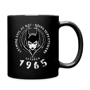 60. Geburtstag Using Superpowers Since 10/1965 - Tasse einfarbig - Schwarz - Rechts