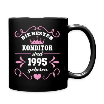 Anniversaire 1995 Confiseur Vintage 95 Chef pâtissier - Mug uni - noir - Droite