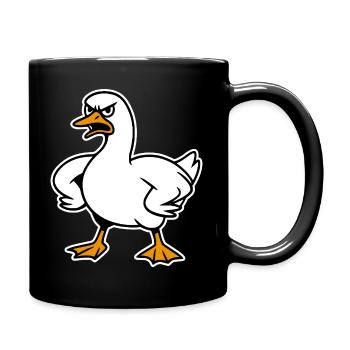 Funny angry goose - Full Colour Mug - black - Right