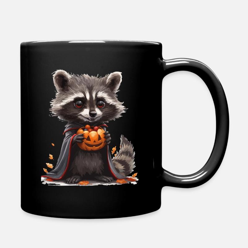 Waschbaer Halloween Pumpkin Joy - Full Colour Mug - black