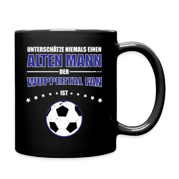 Vieil homme - Éventail de Wuppertal | Design rétro vintage - Mug uni - noir - Droite