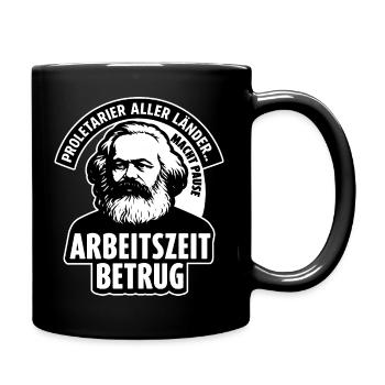 Working Time Scam Shirt – Anti Work Meme Design - Full Colour Mug - black - Right
