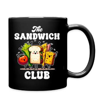 Das Cartoon Club Sandwich - Tasse einfarbig - Schwarz - Rechts