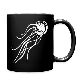 Jellyfish – Ocean & Beach Underwater World - Full Colour Mug - black - Right
