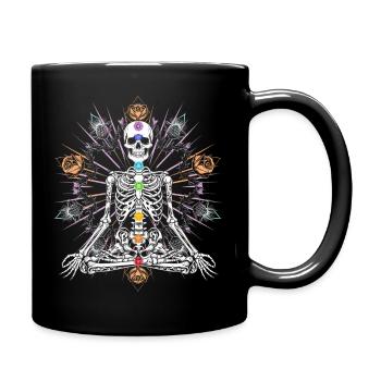 Squelette Chakra Méditation Gothique - Mug uni - noir - Droite