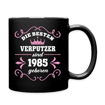 Plasterer Birthday 1985 Vintage Plasterer - Full Colour Mug - black - Right