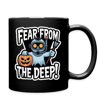 Diver Boo – Spooky Cute Halloween Ghost Speargun - Tasse einfarbig - Schwarz - Rechts