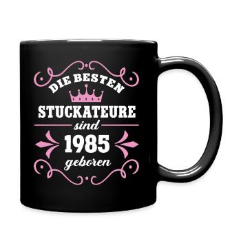 Plasterer Birthday 1985 Year of Plastering - Full Colour Mug - black - Right