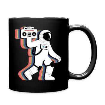 Rainbow Astronaut Radio - T-Shirt Drôle - Mug uni - noir - Droite