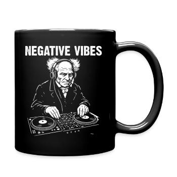 Negative Vibes by DJ Schopenhauer  - Full Colour Mug - black - Right
