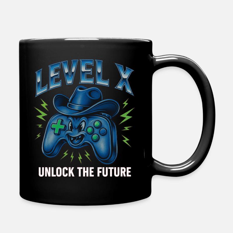 Level X: Zukunft freischalten - Tasse einfarbig - Schwarz