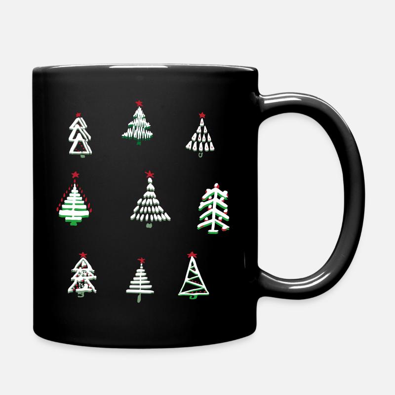  weiße Weihnachten  - Tasse einfarbig - Schwarz