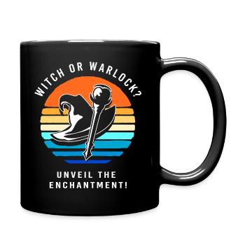 Halloween Gender Reveal - Full Colour Mug - black - Right