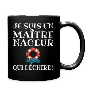 MNS Rettungsschwimmer, der weint - Tasse einfarbig - Schwarz - Rechts