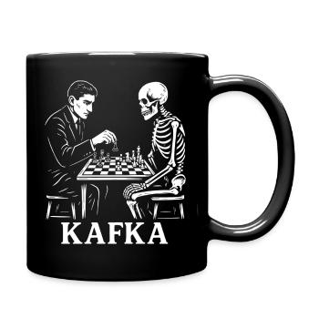 Kafka Skeleton Chess Duel - Tasse einfarbig - Schwarz - Rechts