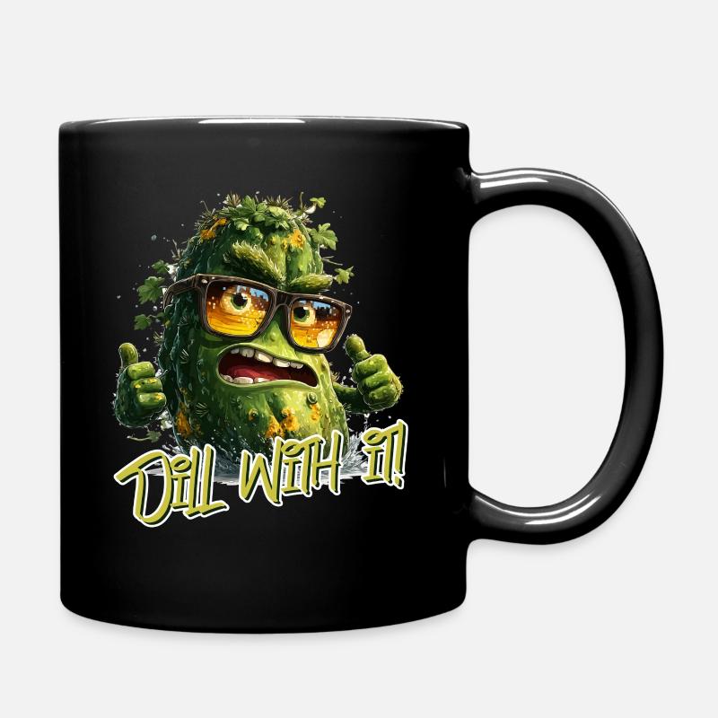 Cactus avec des lunettes de soleil Traitez-le - Mug uni - noir