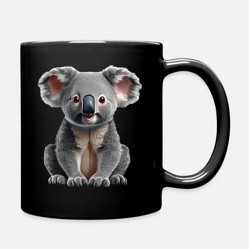 Koala - Tasse einfarbig - Schwarz