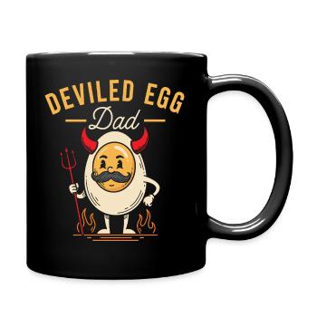 Teuflisches Ei Papa Thanskgiving Abendessen - Tasse einfarbig - Schwarz - Rechts