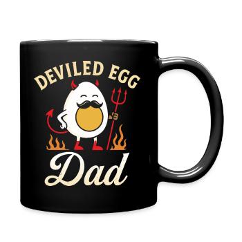 Teuflisches Ei Papa Thanskgiving Abendessen - Tasse einfarbig - Schwarz - Rechts