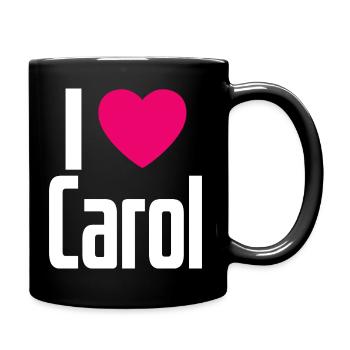I Love Carol Pink Heart I Love Carol - Full Colour Mug - black - Right