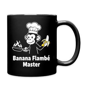 Banana Flambé Meister - Tasse einfarbig - Schwarz - Rechts