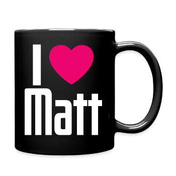 J’aime Matt Pink Heart J’aime Matt - Mug uni - noir - Droite