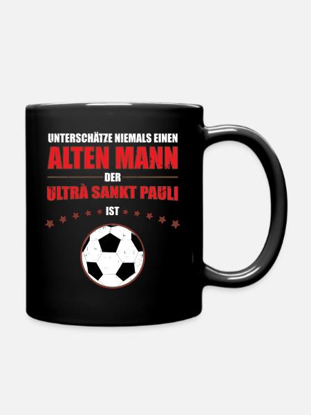 Alter Mann - Ultra Sankt Pauli Fan | Retro Vintage - Tasse einfarbig - Schwarz