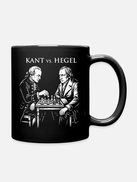 Kant vs Hegel Schachduell - Tasse einfarbig - Schwarz