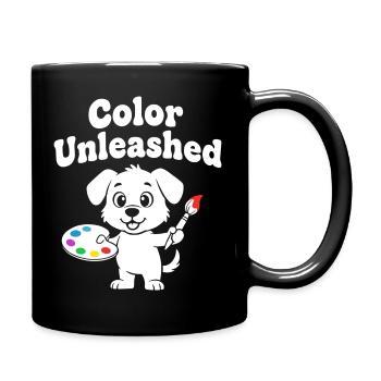 Farbfreigeist Hund - Tasse einfarbig - Schwarz - Rechts