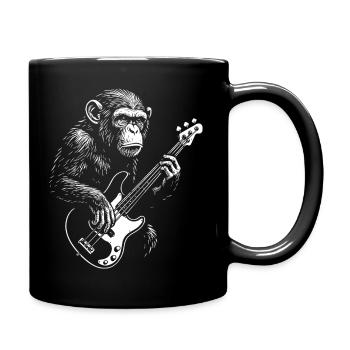 Chimp Bassist  - Full Colour Mug - black - Right