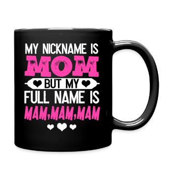 Mama - Tasse einfarbig - Schwarz - Rechts