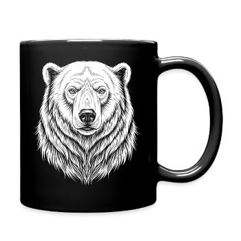 Dessin de lignes d’ours - Mug uni - noir - Droite