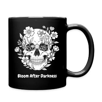 Crâne de fleur après l’obscurité - Mug uni - noir - Droite