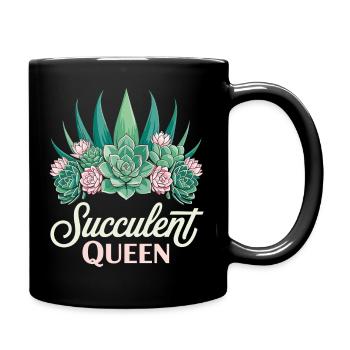 Plant Succulent Queen Cactus Women - Full Colour Mug - black - Right
