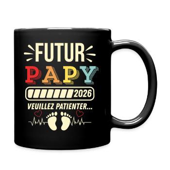 Futur Papy 2026 Style Vintage - Mug uni - noir - Droite