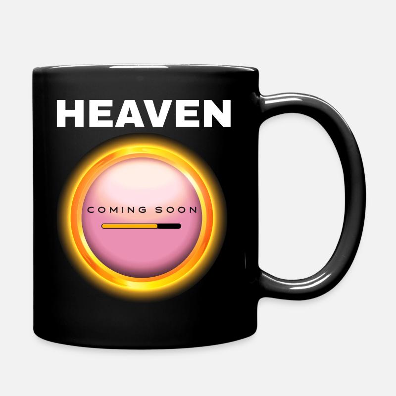 Heaven Coming Soon - Full Colour Mug - black