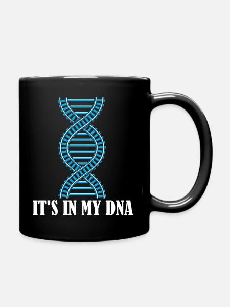 DNA-Zuggleis Eisenbahnfan Eisenbahnliebhaber - Tasse einfarbig - Schwarz