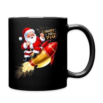 Bonne année Réveillon du Nouvel An Feux d’artifice Rocket - Mug uni - noir - Droite