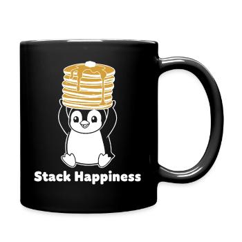 Stack Happiness Pinguin - Tasse einfarbig - Schwarz - Rechts