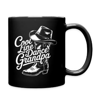 Danse en ligne Grand-père Western Look - Mug uni - noir - Droite