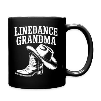Line Dance Grandma Cowboy Boot - Tasse einfarbig - Schwarz - Rechts