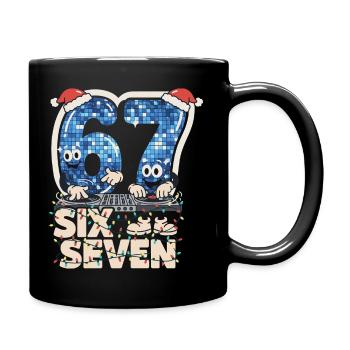 67 Six Seven 6-7 Père Noël mème italien DJ - Mug uni - noir - Droite