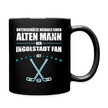 Alter Mann - Ingolstadt Eishockey Fan | Retro - Tasse einfarbig - Schwarz - Rechts