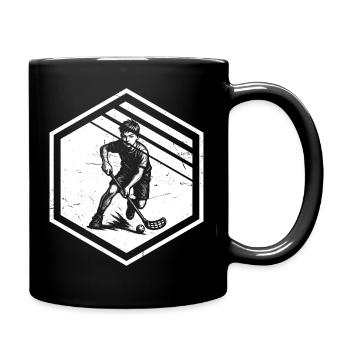 Ein Must Have für echte Unihockey - Tasse einfarbig - Schwarz - Rechts