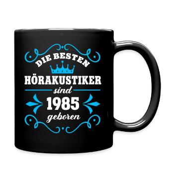 Birthday 1985 Hearing Aid Acoustician Colleague Hearing Acoustics - Full Colour Mug - black - Right